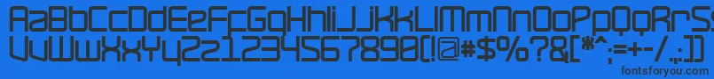 RavepartyBold-fontti – mustat fontit sinisellä taustalla