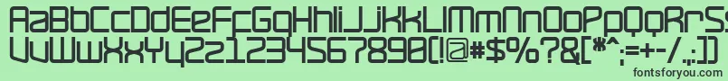 RavepartyBold-fontti – mustat fontit vihreällä taustalla