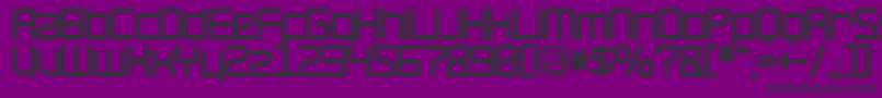 フォントRavepartyBold – 紫の背景に黒い文字