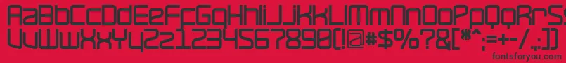 RavepartyBold Font – Black Fonts on Red Background