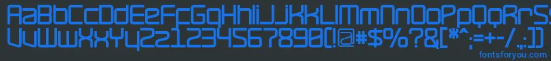 RavepartyBold-fontti – siniset fontit mustalla taustalla