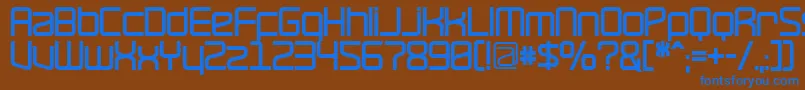 フォントRavepartyBold – 茶色の背景に青い文字