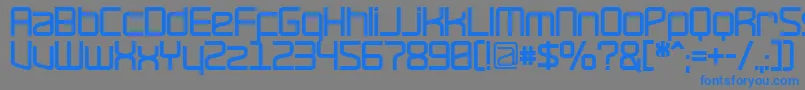 Шрифт RavepartyBold – синие шрифты на сером фоне