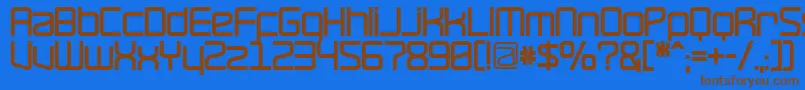 RavepartyBold Font – Brown Fonts on Blue Background