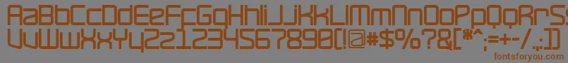 Шрифт RavepartyBold – коричневые шрифты на сером фоне