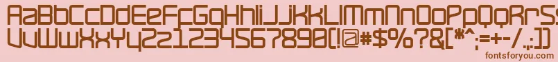 Шрифт RavepartyBold – коричневые шрифты на розовом фоне