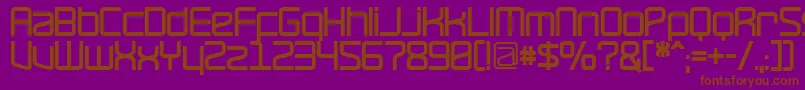Шрифт RavepartyBold – коричневые шрифты на фиолетовом фоне