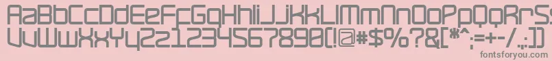 フォントRavepartyBold – ピンクの背景に灰色の文字