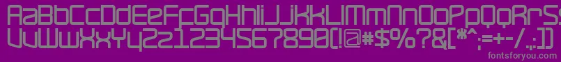 Weitere Informationen zur RavepartyBold-Schriftart RavepartyBold-Schriftart – Graue Schriften auf violettem Hintergrund