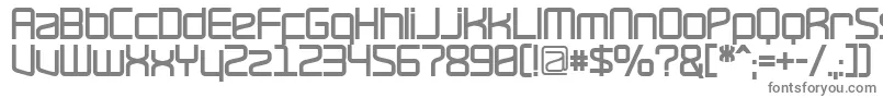 RavepartyBold-fontti – harmaat kirjasimet valkoisella taustalla
