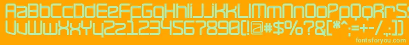 RavepartyBold-fontti – vihreät fontit oranssilla taustalla