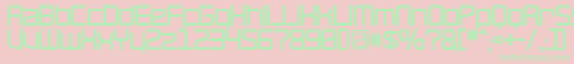 RavepartyBold-Schriftart – Grüne Schriften auf rosa Hintergrund