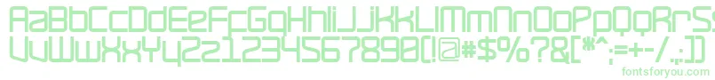 RavepartyBold-fontti – vihreät fontit valkoisella taustalla