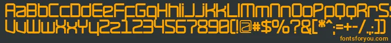 RavepartyBold Font – Orange Fonts on Black Background