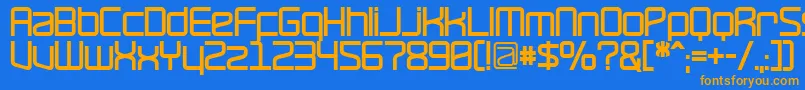 Шрифт RavepartyBold – оранжевые шрифты на синем фоне