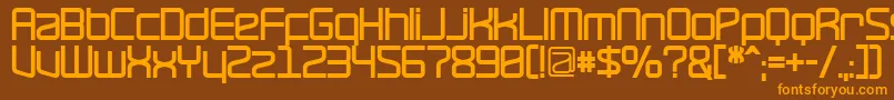 Шрифт RavepartyBold – оранжевые шрифты на коричневом фоне