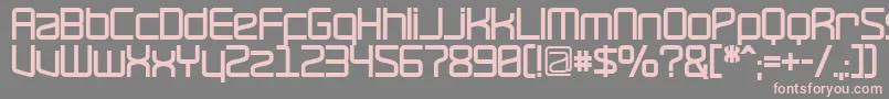 RavepartyBold-fontti – vaaleanpunaiset fontit harmaalla taustalla