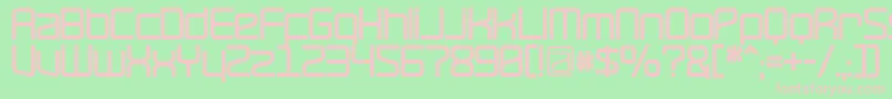 フォントRavepartyBold – 緑の背景にピンクのフォント