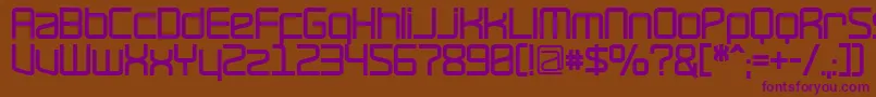 RavepartyBold Font – Purple Fonts on Brown Background