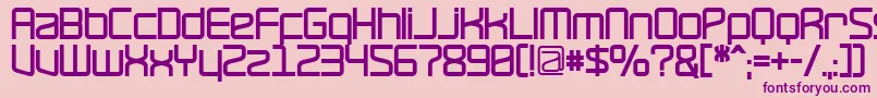 フォントRavepartyBold – ピンクの背景に紫のフォント