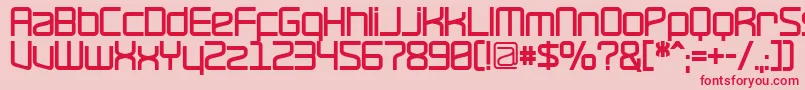 RavepartyBold-fontti – punaiset fontit vaaleanpunaisella taustalla