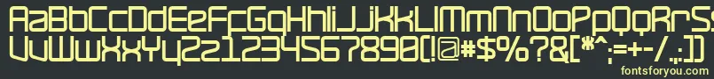 RavepartyBold-fontti – keltaiset fontit mustalla taustalla