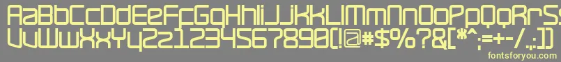 RavepartyBold-fontti – keltaiset fontit harmaalla taustalla