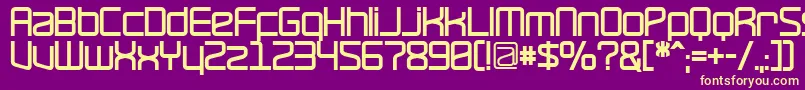 RavepartyBold Font – Yellow Fonts on Purple Background