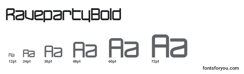 RavepartyBold Font Sizes