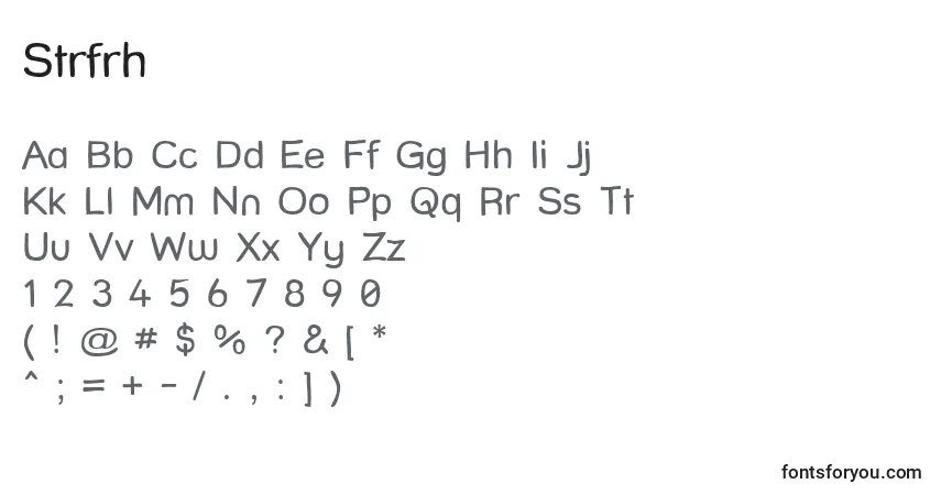 Strfrh-fontti – aakkoset, numerot, erikoismerkit