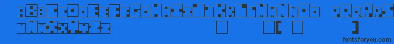 Шрифт Squaresville – чёрные шрифты на синем фоне