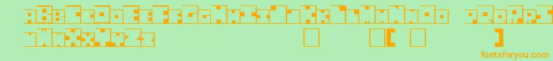 Подробнее о шрифте Squaresville Шрифт Squaresville – оранжевые шрифты на зелёном фоне