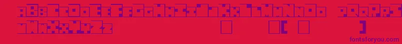 Squaresville Font – Purple Fonts on Red Background