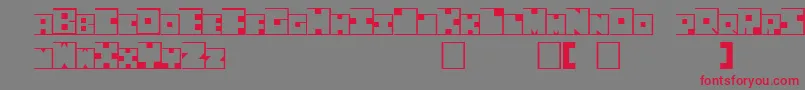 Squaresville Font – Red Fonts on Gray Background