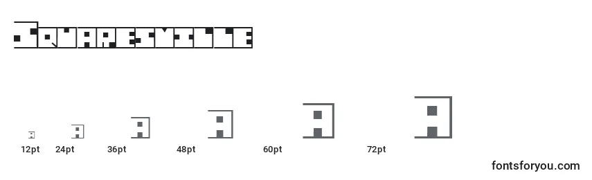 Squaresville Font Sizes