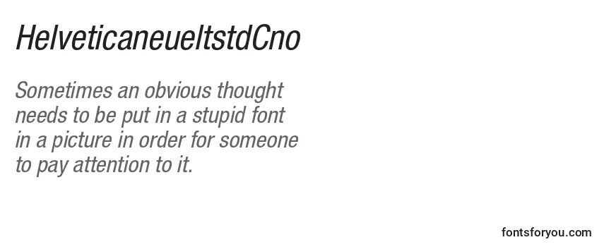 Przegląd czcionki HelveticaneueltstdCno