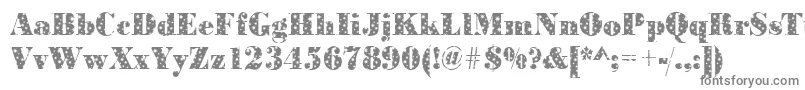 フォントBodonistarsRegular – 白い背景に灰色の文字