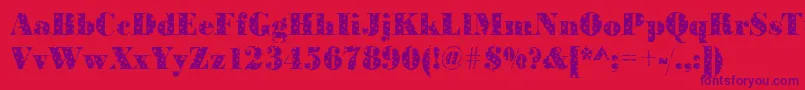 BodonistarsRegular Font – Purple Fonts on Red Background