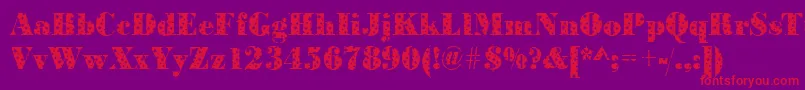 BodonistarsRegular Font – Red Fonts on Purple Background