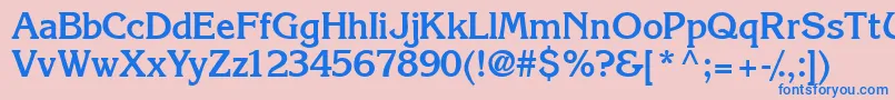 IntuitionsskBold Font – Blue Fonts on Pink Background