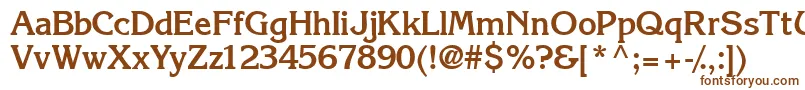 Шрифт IntuitionsskBold – коричневые шрифты на белом фоне