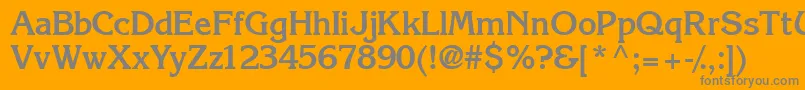 フォントIntuitionsskBold – オレンジの背景に灰色の文字