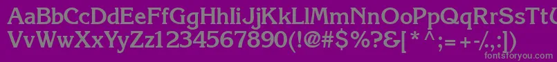 フォントIntuitionsskBold – 紫の背景に灰色の文字