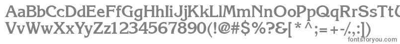 フォントIntuitionsskBold – 白い背景に灰色の文字