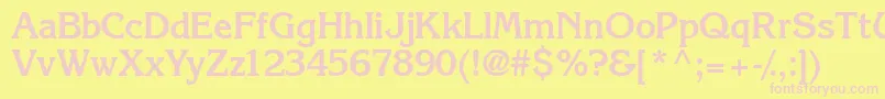 IntuitionsskBold Font – Pink Fonts on Yellow Background