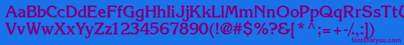 IntuitionsskBold Font – Purple Fonts on Blue Background