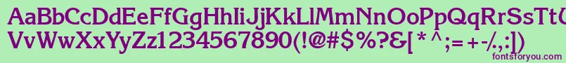 IntuitionsskBold Font – Purple Fonts on Green Background