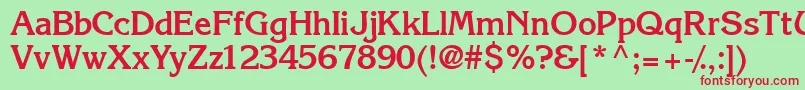 IntuitionsskBold Font – Red Fonts on Green Background