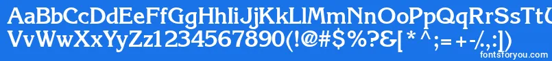 IntuitionsskBold Font – White Fonts on Blue Background