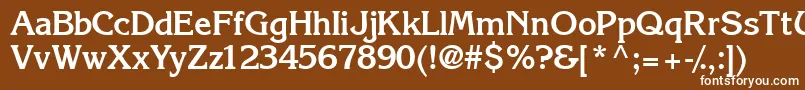 Шрифт IntuitionsskBold – белые шрифты на коричневом фоне